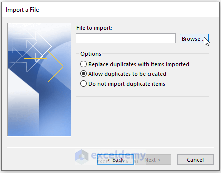 Import a csv file-Creating a Mailing List in Excel