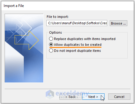 allowing duplicates-Creating a Mailing List in Excel