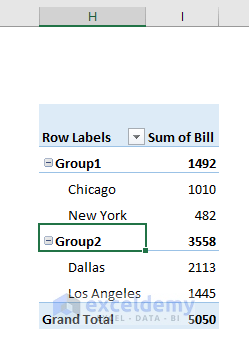 Create Text-based Group in Pivot Table