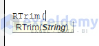 RTrim function syntax