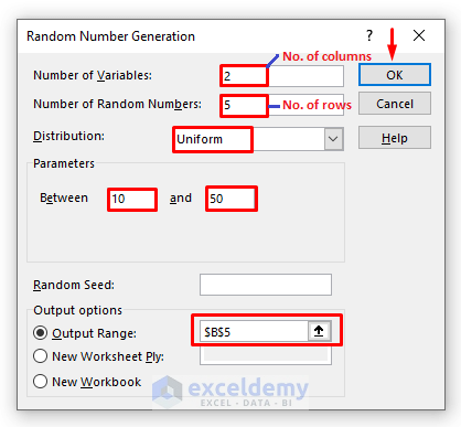 Use Analysis Toolpak Add in to Generate Random Numbers Between a Range