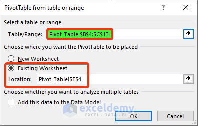 Delete Duplicates Using the Pivot Table from Excel Sheet