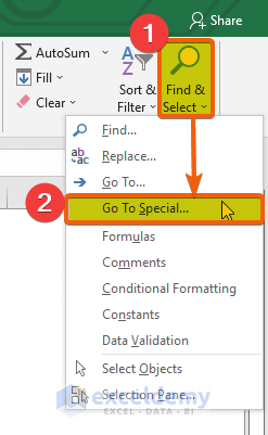 Use the Find & Replace Option to Shift Cells Up in Excel