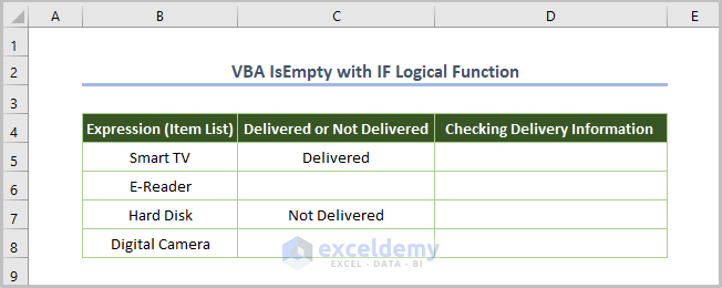 VBA IsEmpty with IF Logical Function
