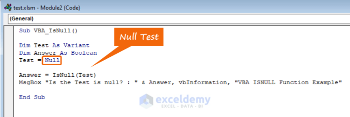 Test an Expression for Null