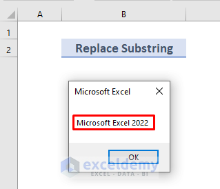 Replace Substring Using VBA Replace Function