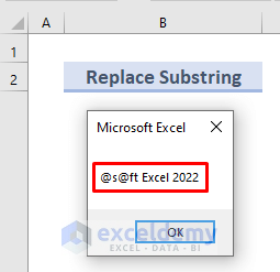 Replace Substring Using VBA Replace Function