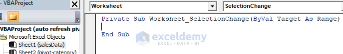 Auto Refresh Pivot Table in Excel