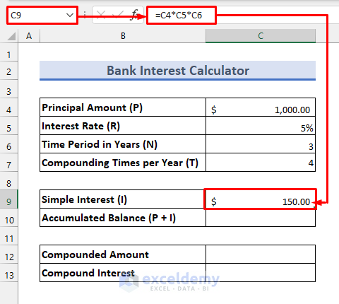 simple interest calculation