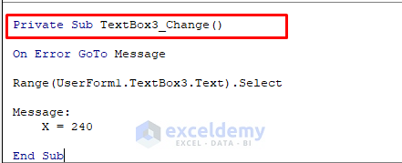 TextBox3 Code to Calculate Percentage in Excel VBA