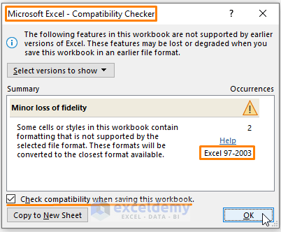 Compatibility checker window
