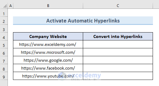 Verzoenen Specialist Zeep How to Convert Text to Hyperlink in Excel (5 Methods) - ExcelDemy