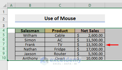 Adjusting Row Height in Excel Using the Mouse