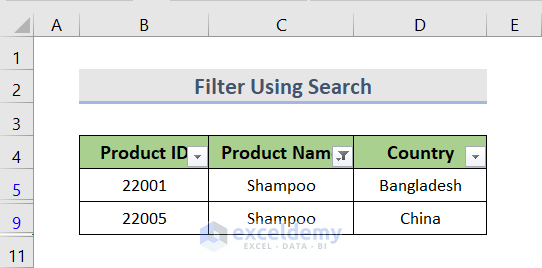 Excel Sort And Filtering Data from Drop Down List