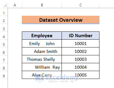 Use of Trim Formula to Remove Spaces in Excel
