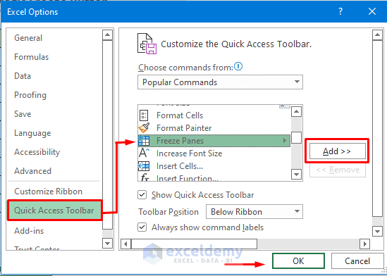 Magic Freeze Button for Locking Rows & Columns