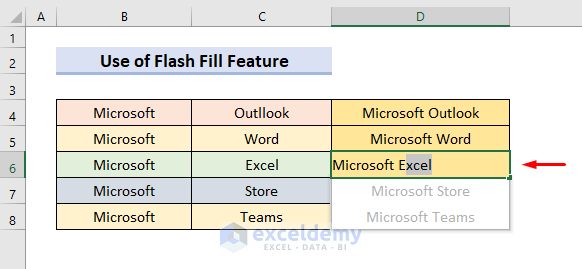 Use ‘Flash Fill’ Feature in Excel to Merge Text Cells