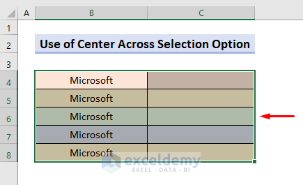 Merge Text Cells with Center Across Selection Option 