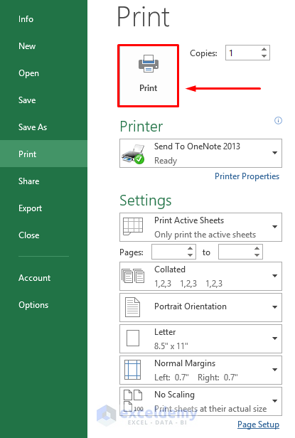 Use of Print Preview to Print with Comments in Excel