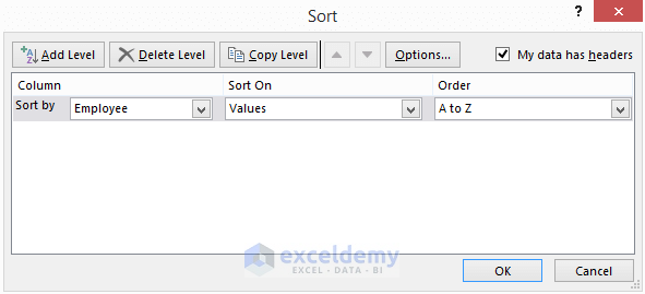 Sort Multiple Columns Using Excel Shortcut