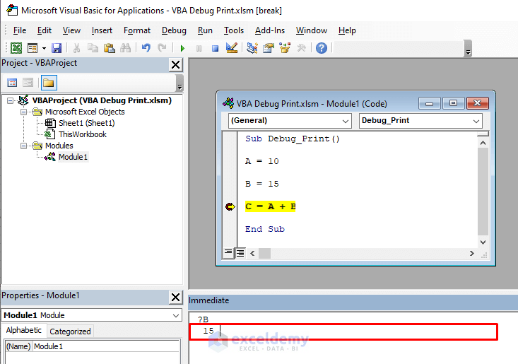Excel Debug Print: How to Do - ExcelDemy