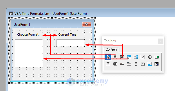 Dragging Tools to Use Time Format in Excel VBA