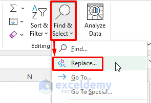 Excel ‘Find & Replace’ Feature to Fill Column with Same Value