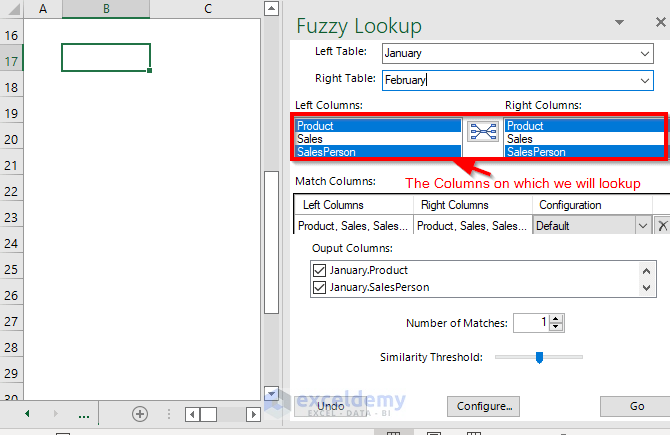 creating fuzzy lookup Excel