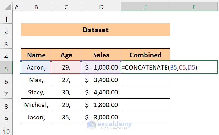 How to Convert Multiple Columns into Single Column in Excel
