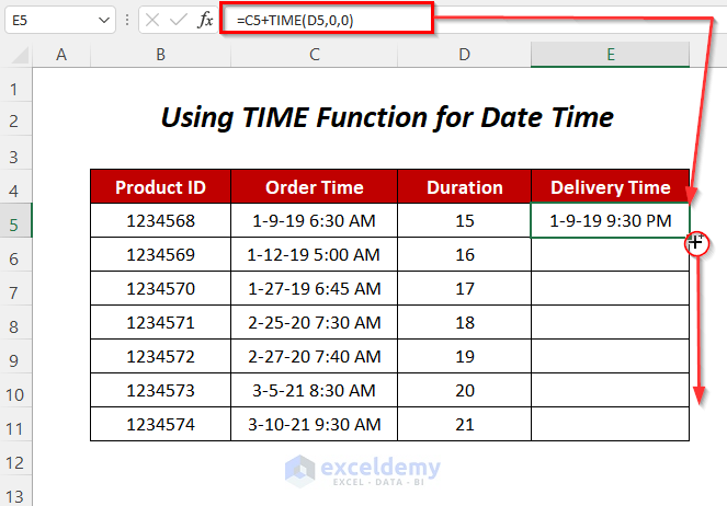 TIME Function for date-time