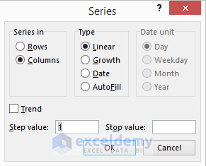 Fill Command to AutoFill Ascending Numbers