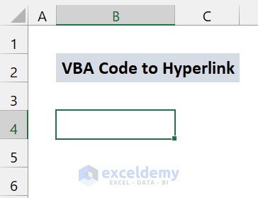 VBA Codes to Create Hyperlink in Excel