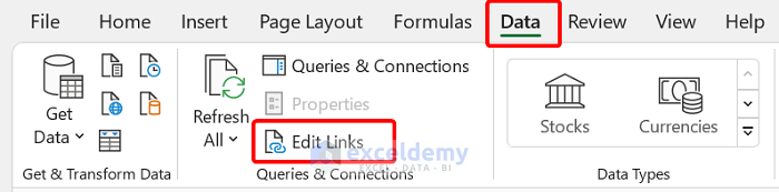 How to Break External Links in Excel