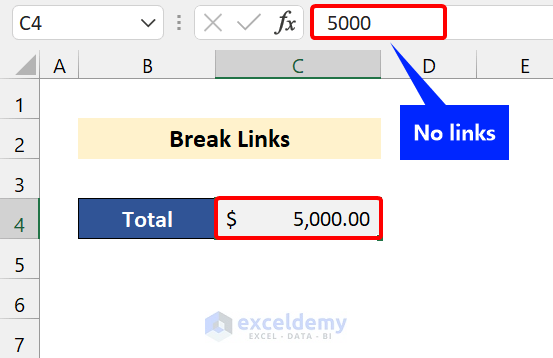How to Break External Links in Excel