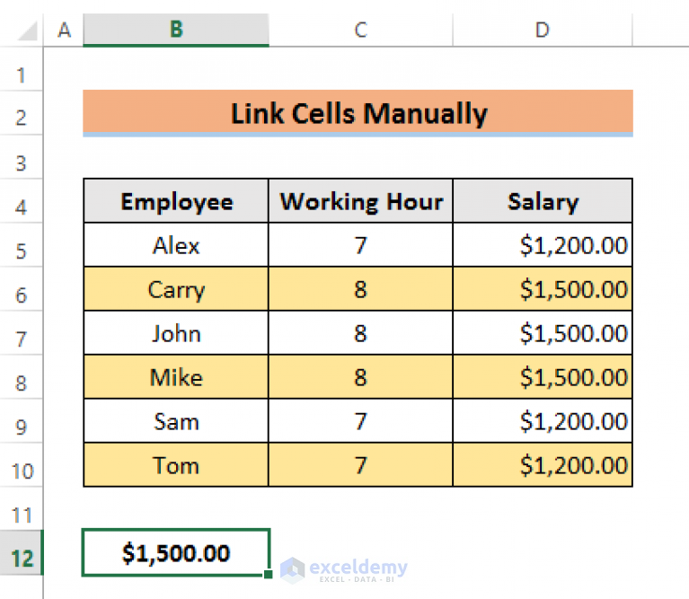 How To Link Multiple Cells In Excel From Same Worksheet