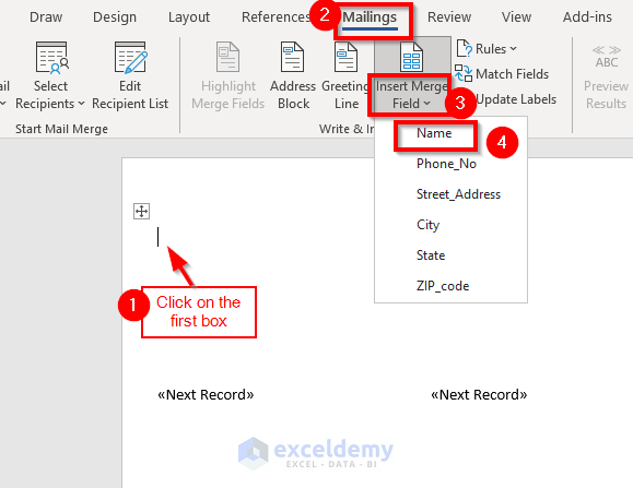 how to print address labels in Excel