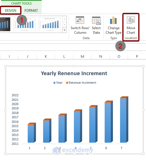 Use the Move Chart Command to Print a Graph on a Full Page