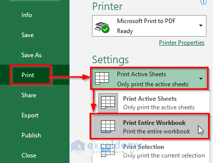 7 Different Methods to Print Multiple Sheets in Excel