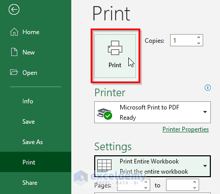 7 Different Methods to Print Multiple Sheets in Excel