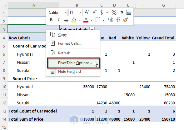 How to Refresh Pivot Table