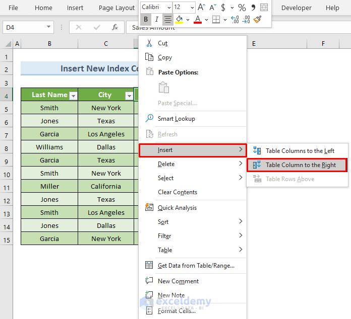 Insert Index Column to Remove Sort in Excel