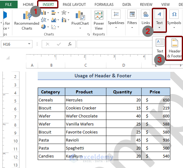 Use Header & Footer to Remove Watermark in Excel