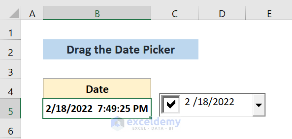 Link the Date Picker Control to a Cell