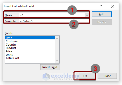 insert calculated field in pivot table