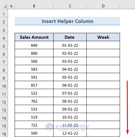 Use 4 Week Periods to Group Data in Pivot Table