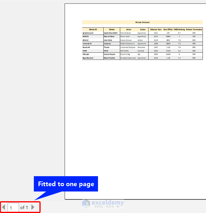 excel Print to Fit Page Using Page Setup