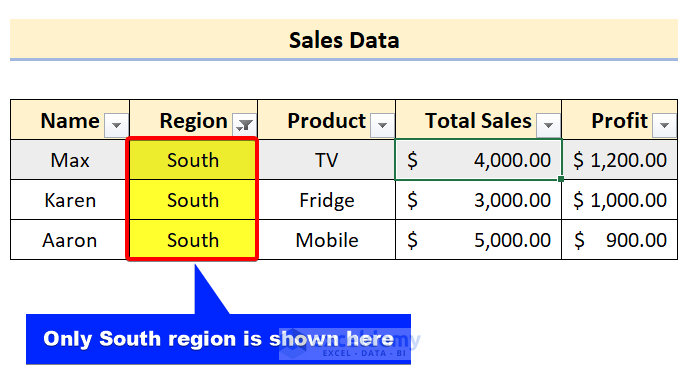 Sort and Filter in Excel