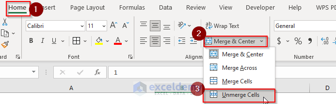 Sort Merged Cells in Excel
