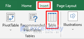 Excel Table Feature to Total a Column