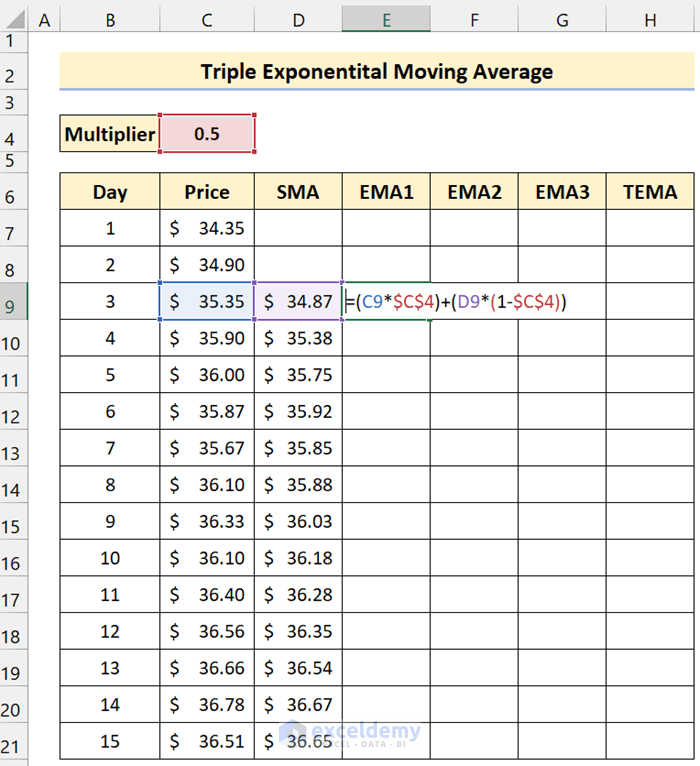 Compute Exponential Moving Average 1